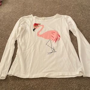 Christmas flamingo long sleeve tee!